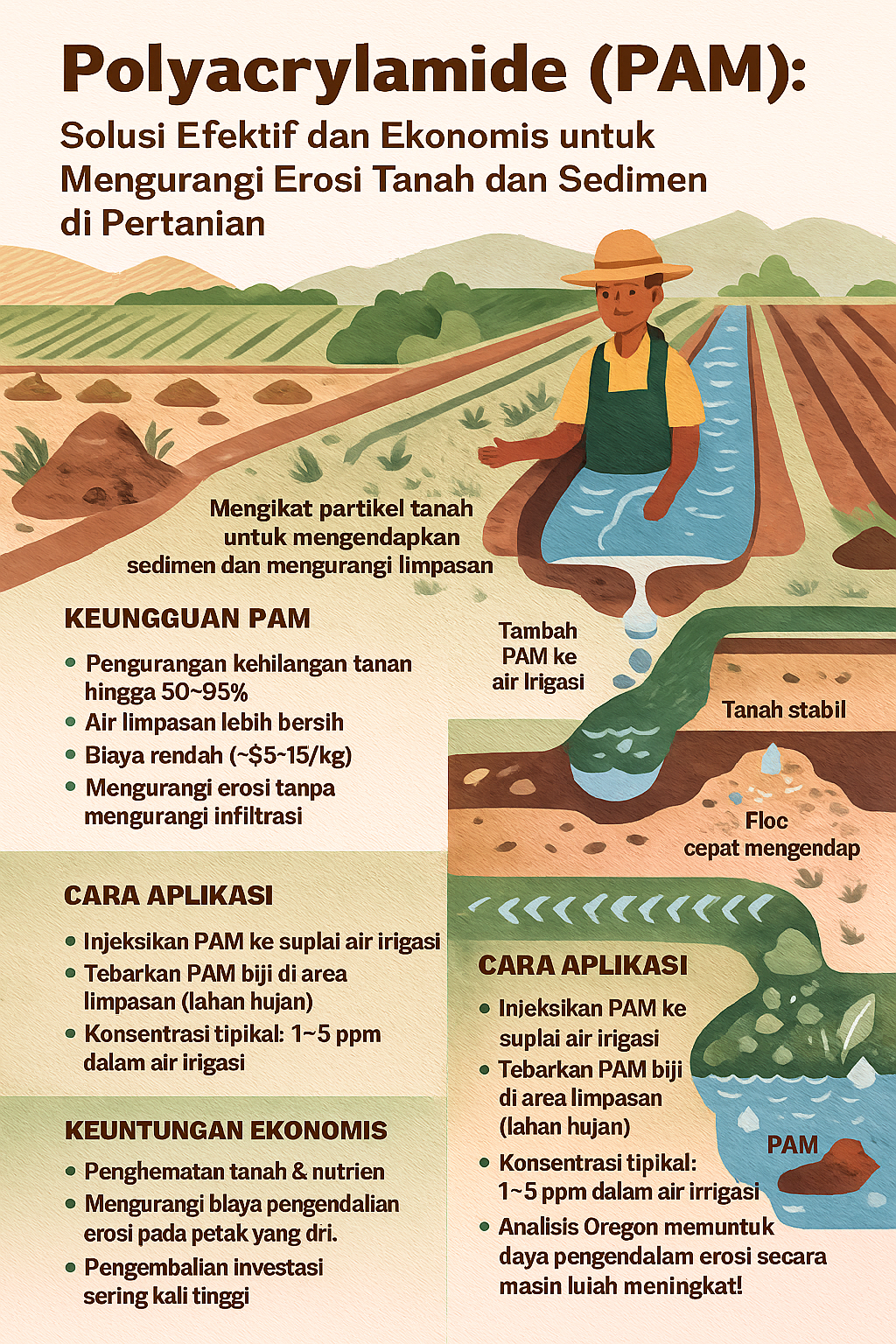 Farm runoff is a soil thief A pinch of polymer is stopping the heist
